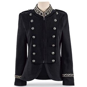 🆕The Pyramid Collection French-Terry Steampunk Jacket In Black